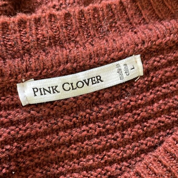 Pink Clover burgundy sweater size L - Picture 6 of 7